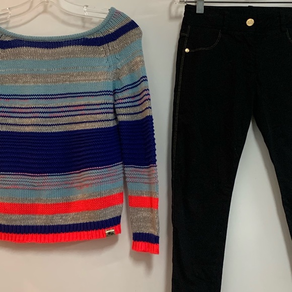 Little Marc Jacobs Open back gold trimmed sweater and canvas gold twill pant - Picture 3 of 11